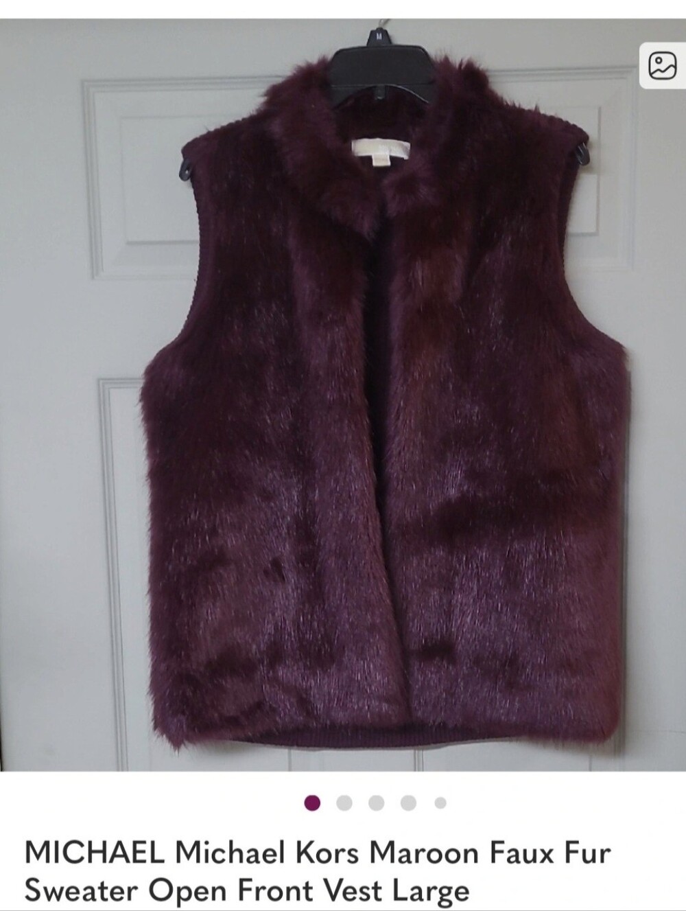 Maroon Color Fur Vest